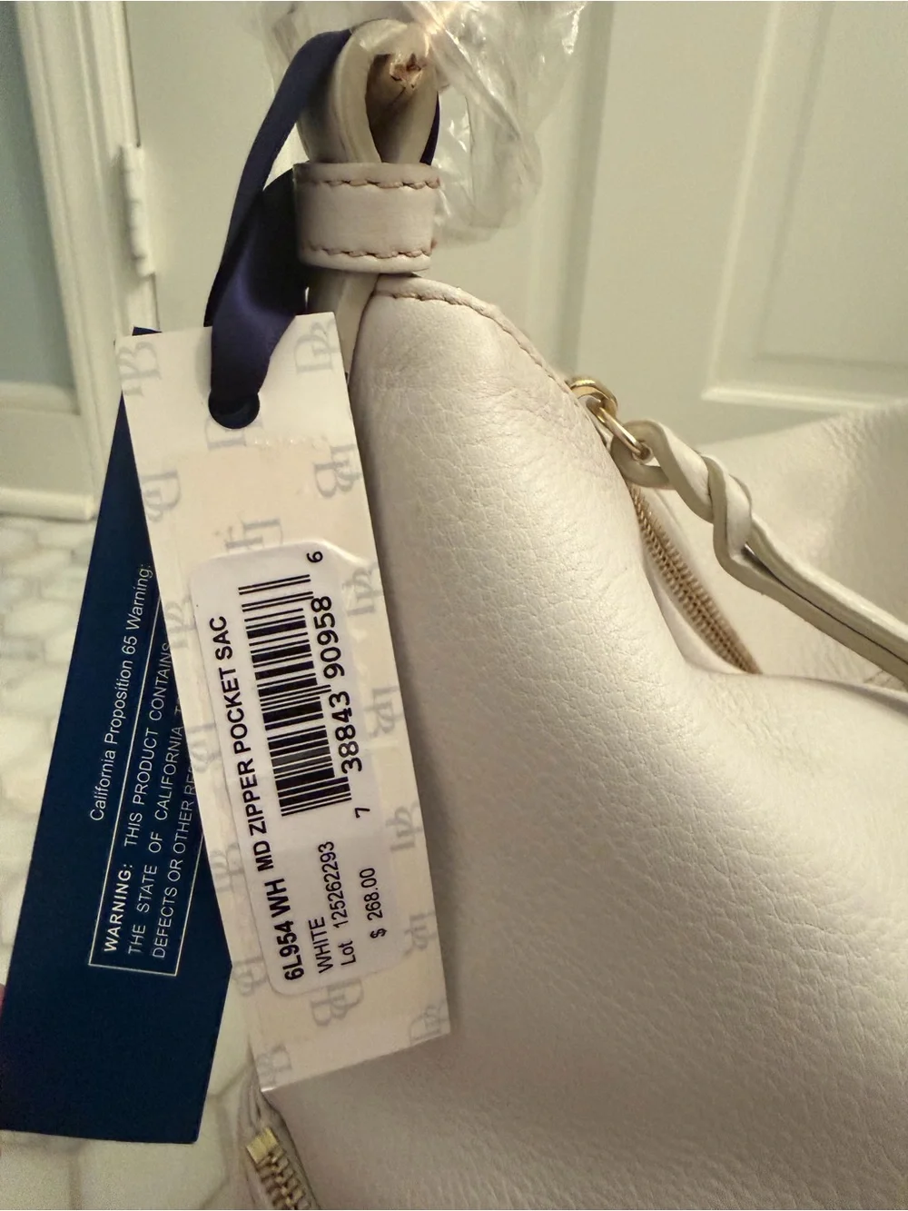 NWT- Dooney & Bourke Dillen Medium Pebbled Leather Hobo Handbag